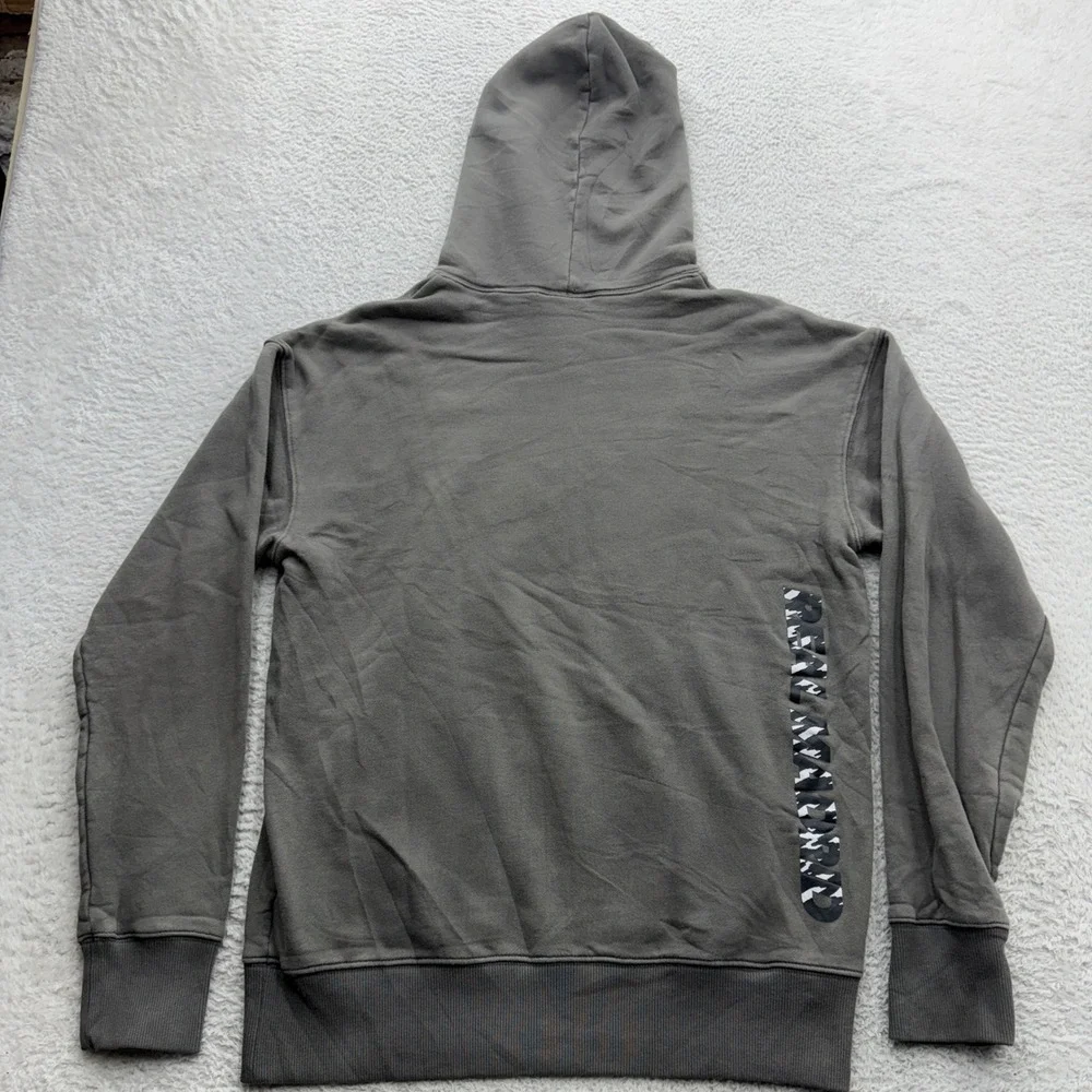 Adidas Real Madrid Mens Hoodie Charcoal Grey Soccer Graphic Sweatshirt Medium